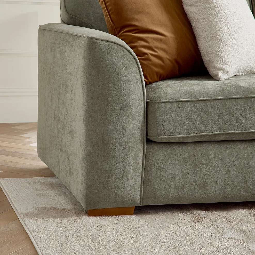 EASTLEY Right Hand Chaise Sofa with Storage Limoge Green Fabric - Image 5