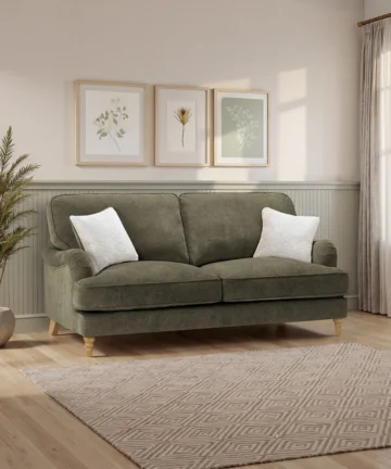 ELOISE 3 Seater Sofa Marlan Olive Green Fabric