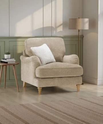 ELOISE Armchair Marlan Caramel Fabric