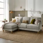 ELOISE Left Hand Chaise Sofa Marlan Natural Fabric