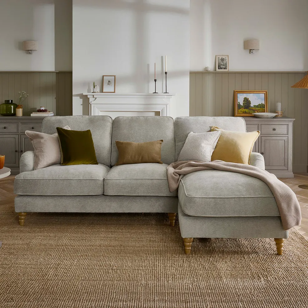 ELOISE Right Hand Chaise Sofa Marlan Natural Fabric - Image 3