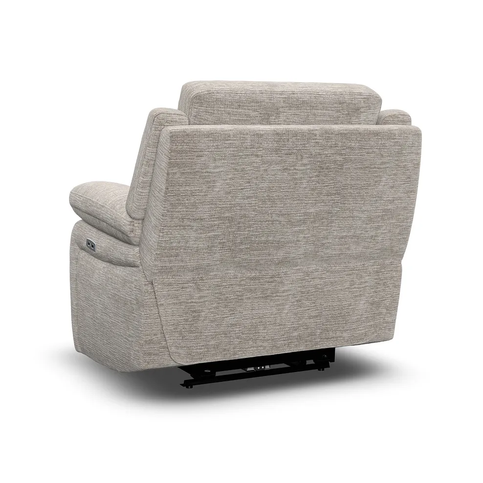 EMERSON Electric Recliner Armchair Luxe Natural Fabric - Image 11
