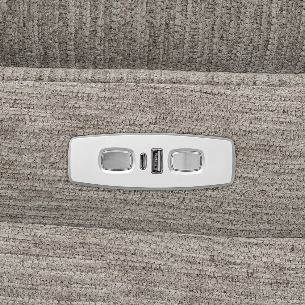 EMERSON Electric Recliner Armchair Luxe Natural Fabric - Image 17