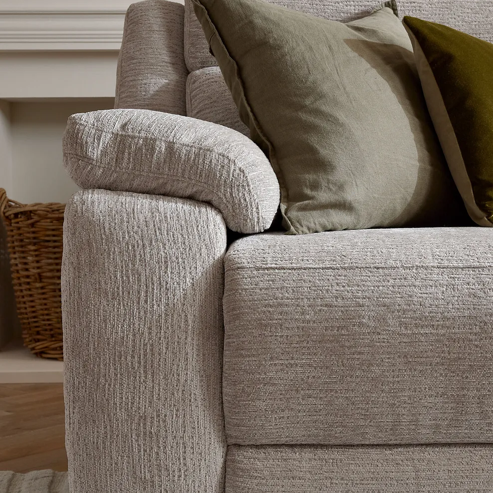 EMERSON Electric Recliner Armchair Luxe Natural Fabric - Image 6