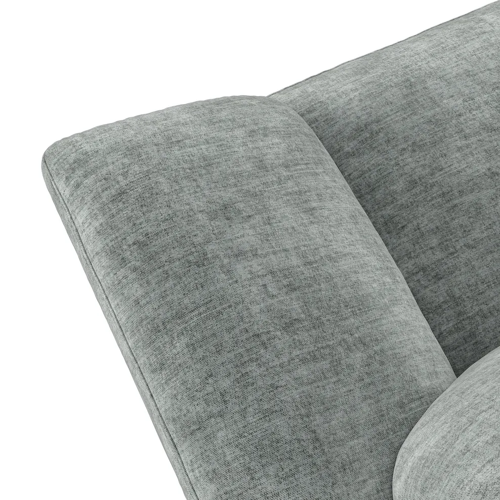 EMERSON Corner Sofa Right Hand Plush Silver Fabric - Image 6
