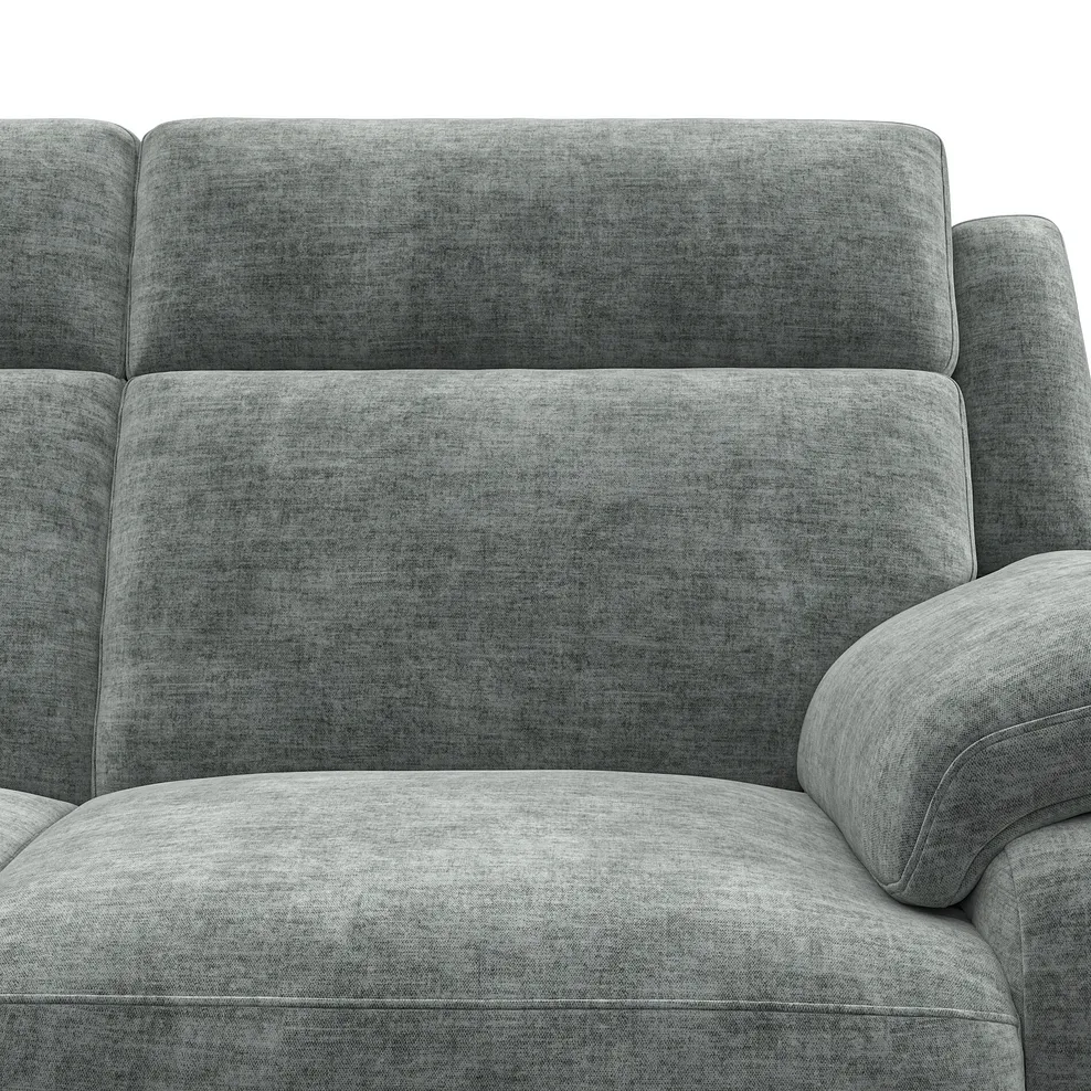 EMERSON Corner Sofa Right Hand Plush Silver Fabric - Image 7