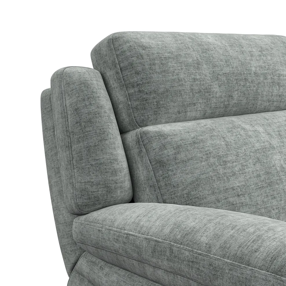 EMERSON Corner Sofa Right Hand Plush Silver Fabric - Image 9