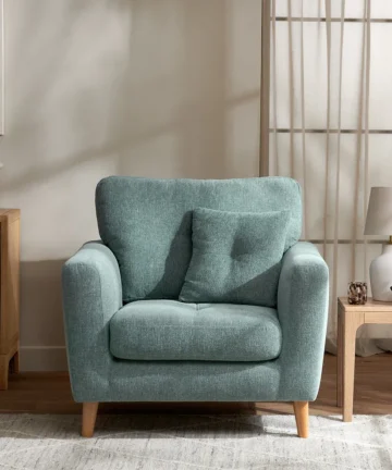 ETON Armchair Duck Egg Fabric