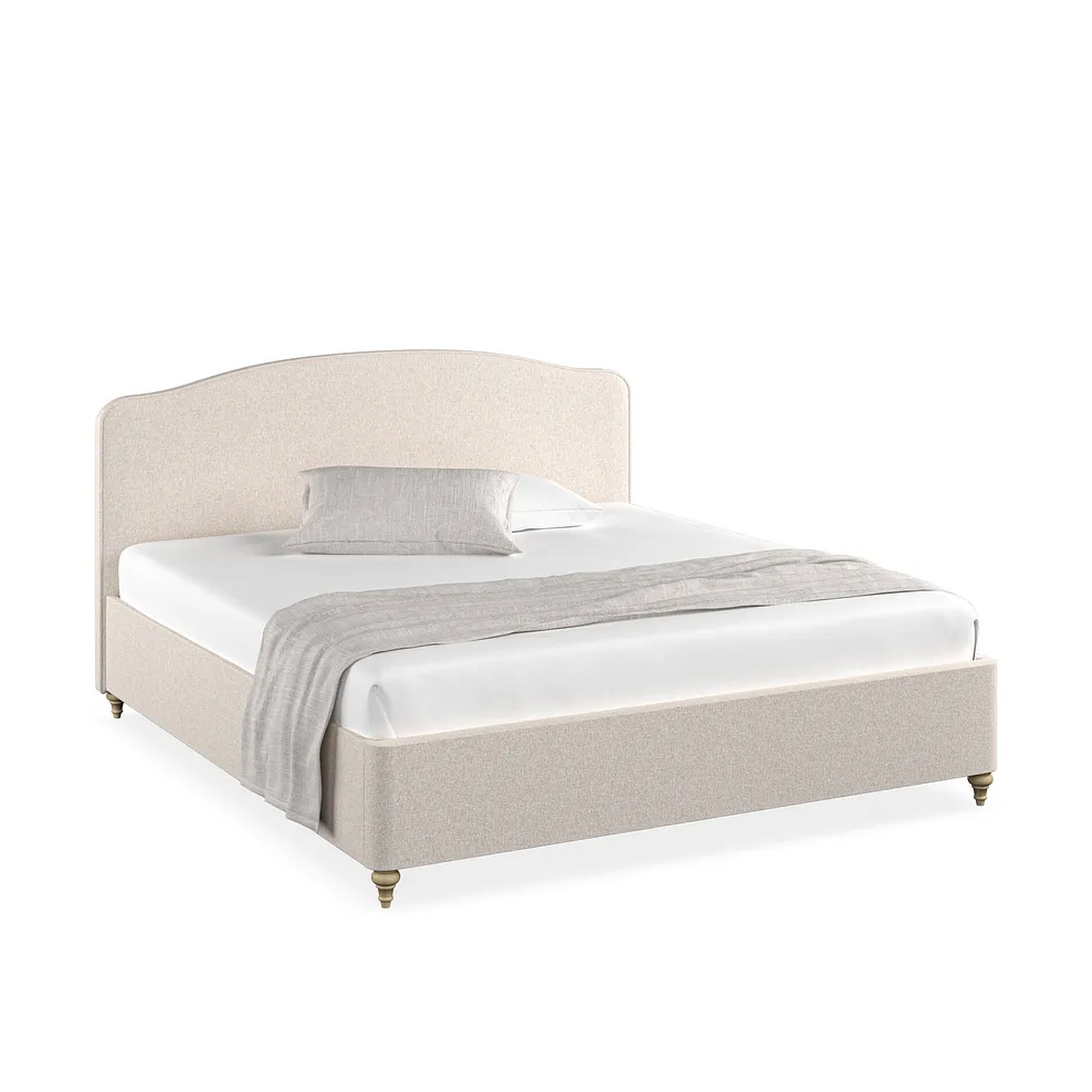 EVESHAM Super King-size Ottoman Bed Carina Parchment Fabric - Image 2