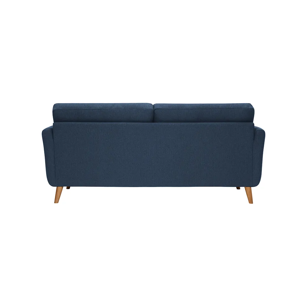 EVIE 3 Seater Sofa Blue Fabric - Image 4