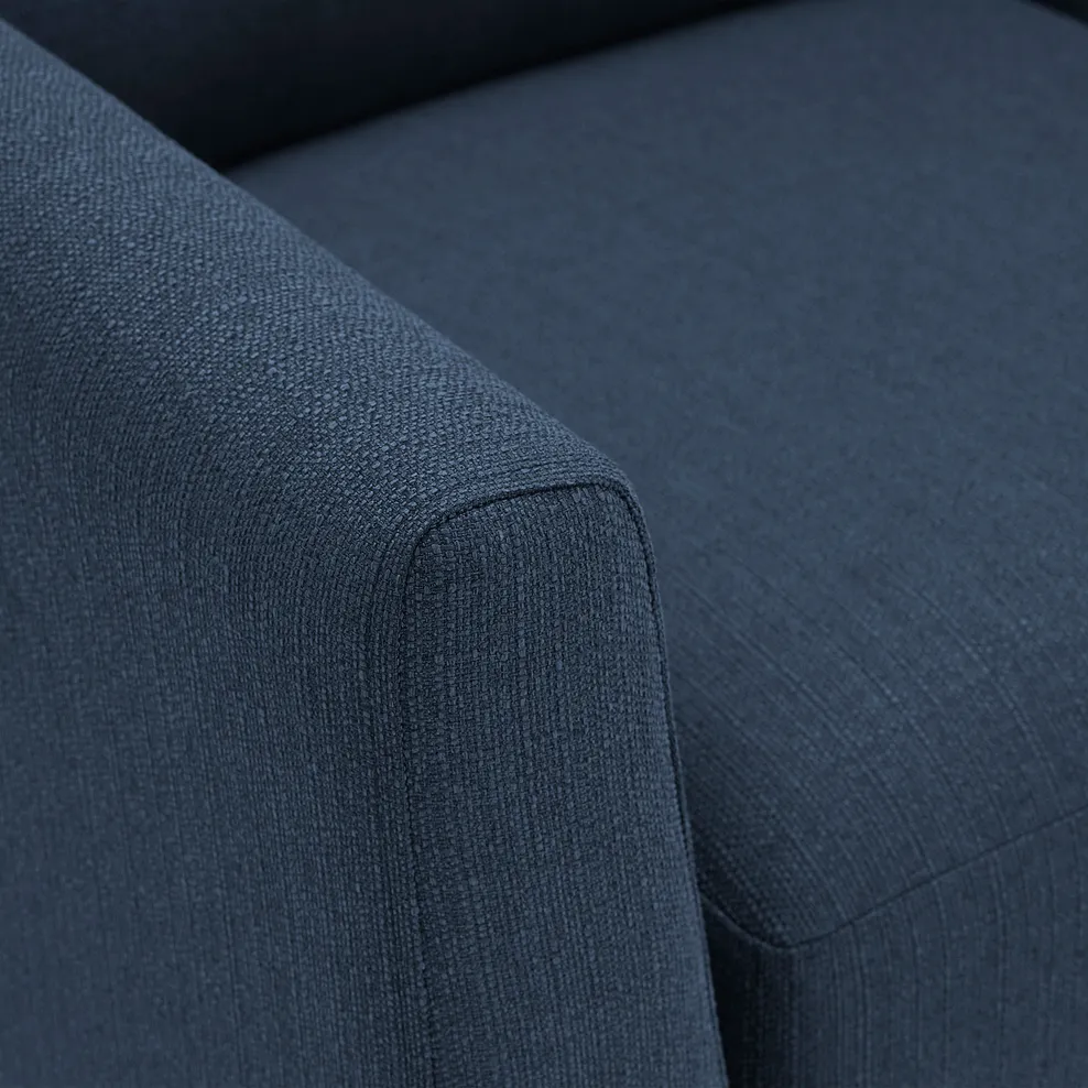 EVIE 3 Seater Sofa Blue Fabric - Image 5