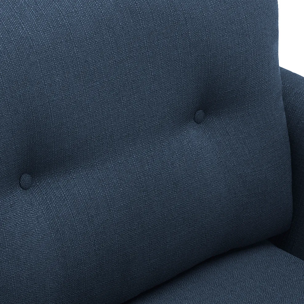 EVIE 3 Seater Sofa Blue Fabric - Image 6