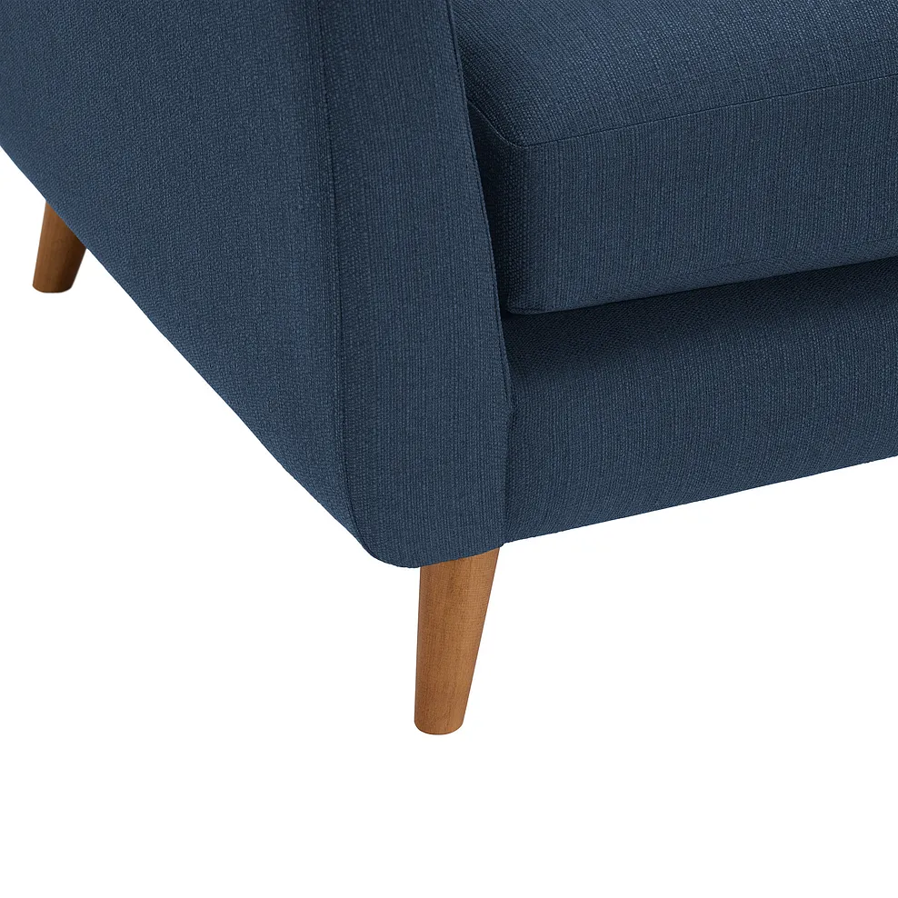EVIE 3 Seater Sofa Blue Fabric - Image 7