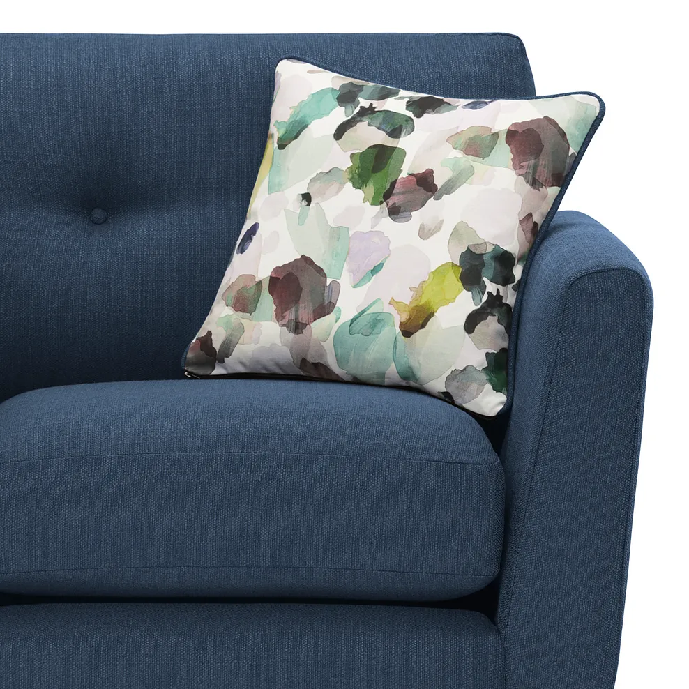 EVIE 3 Seater Sofa Blue Fabric - Image 8