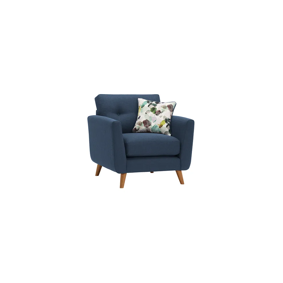 EVIE Armchair Blue Fabric - Image 2