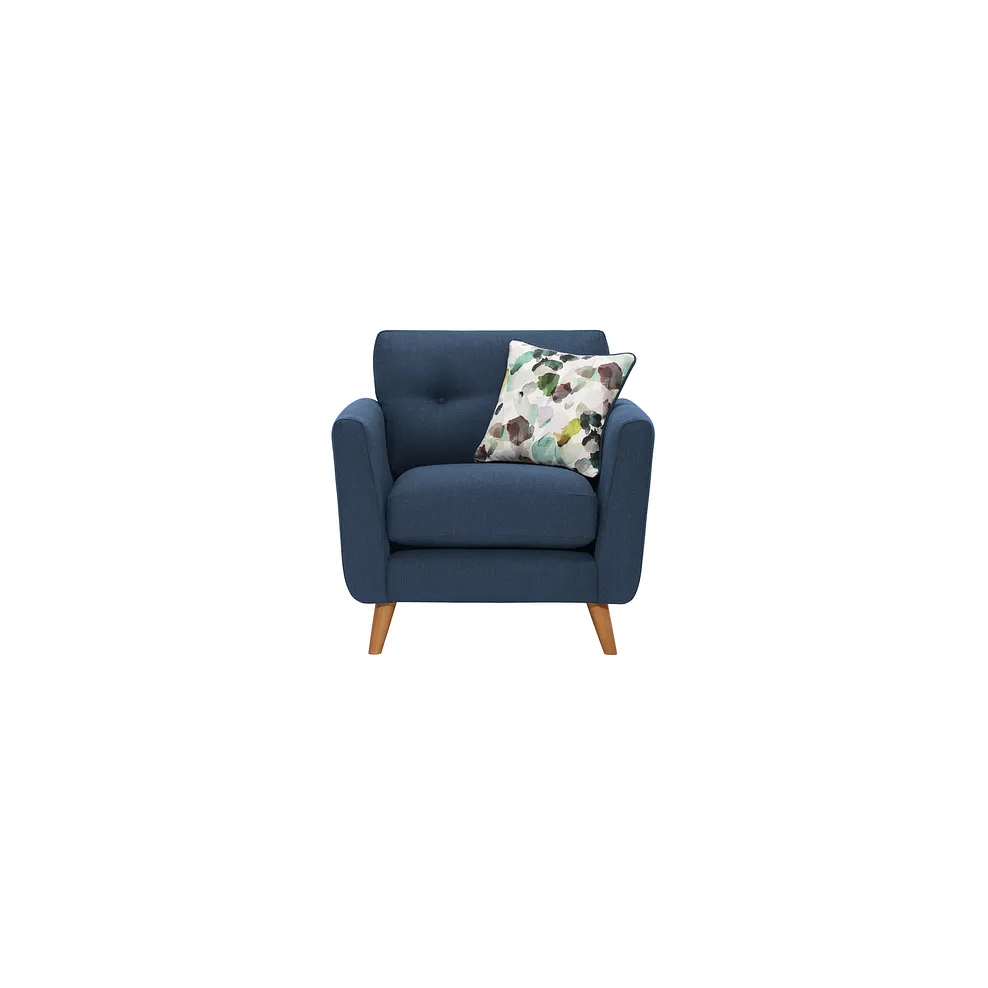 EVIE Armchair Blue Fabric - Image 3