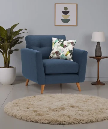 EVIE Armchair Blue Fabric