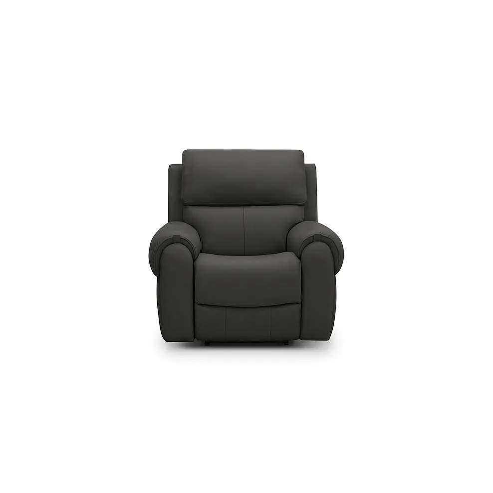 EZRA Electric Recliner Armchair Storm Leather - Image 5