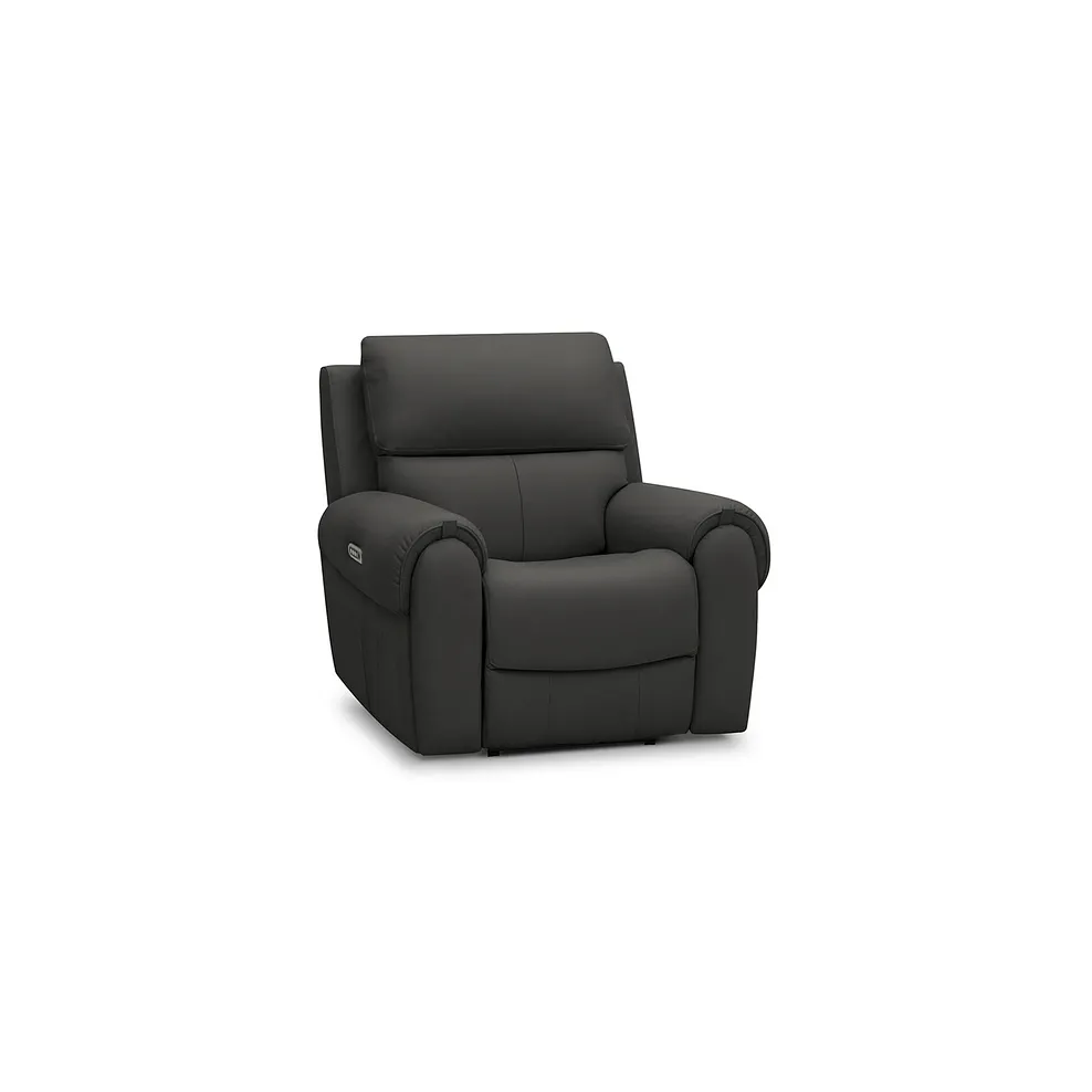 EZRA Electric Recliner Armchair Storm Leather - Image 2
