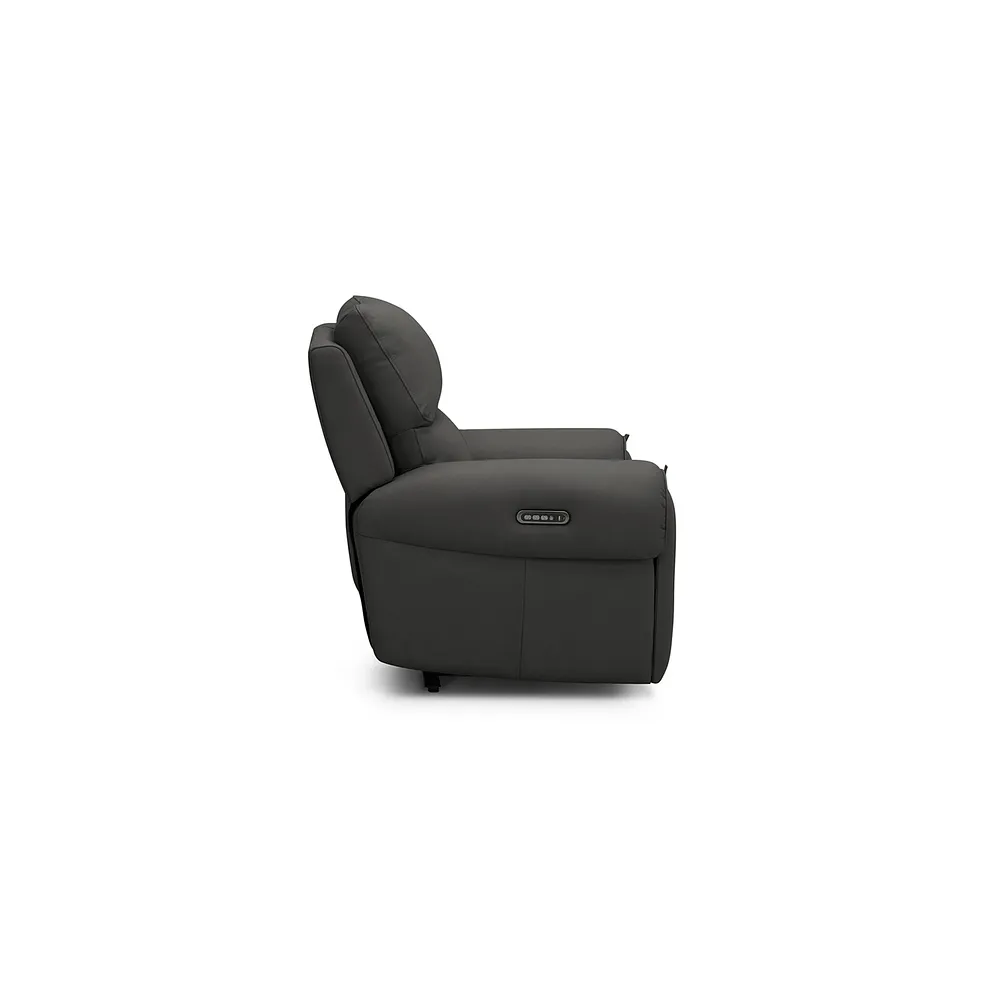 EZRA Electric Recliner Armchair Storm Leather - Image 6