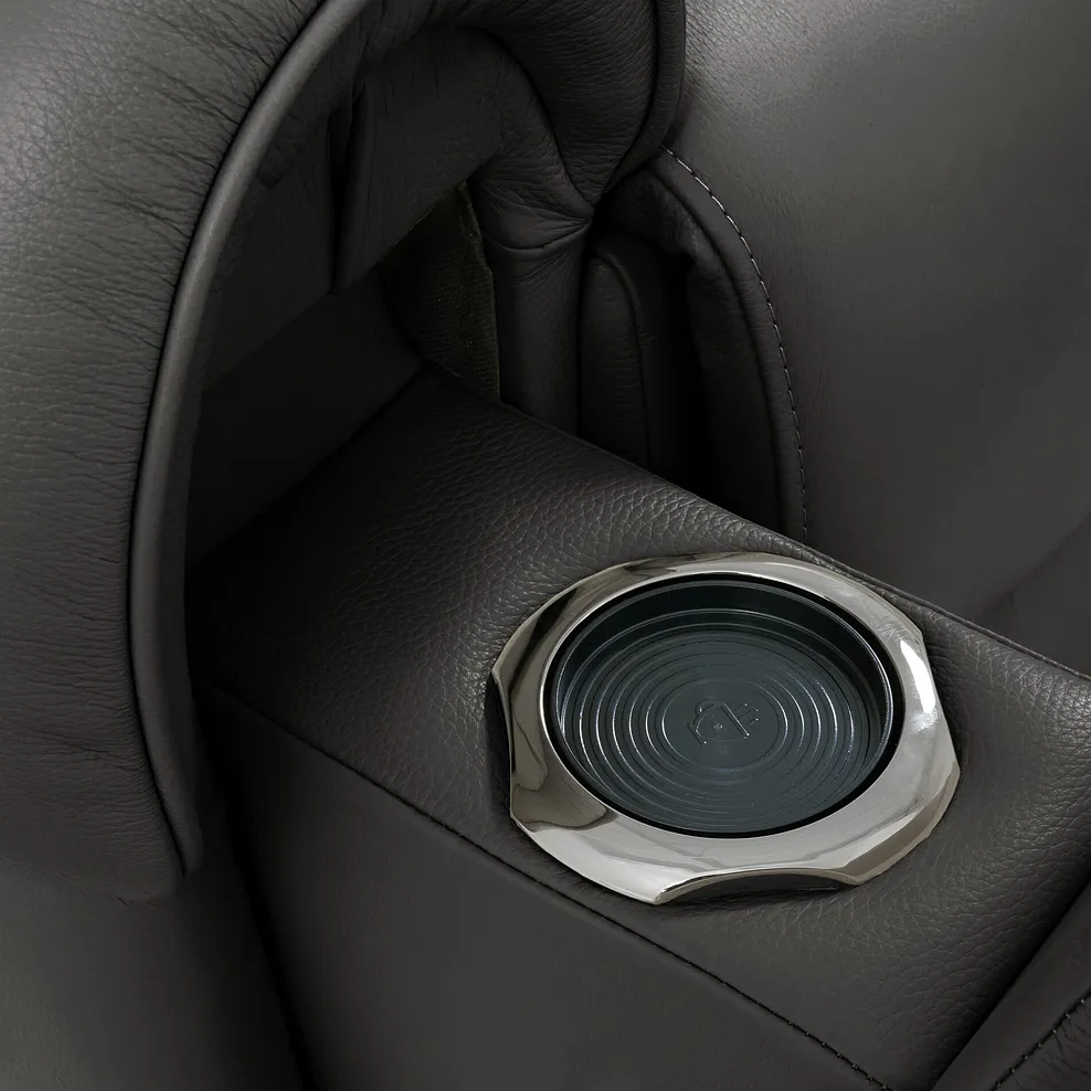 EZRA Electric Recliner Armchair Storm Leather - Image 10