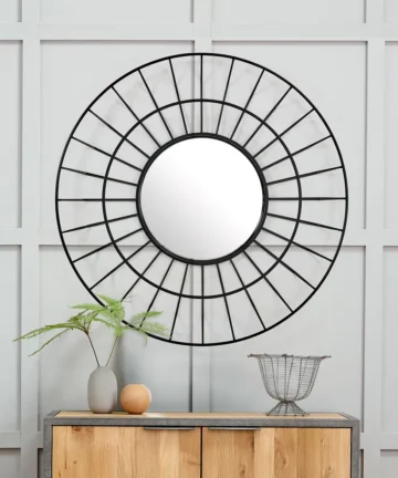TRINITY WALL MIRROR Metal - Black