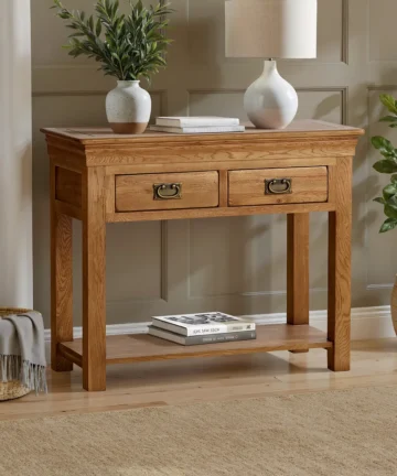 FRENCH FARMHOUSE Console Table Rustic Solid Oak