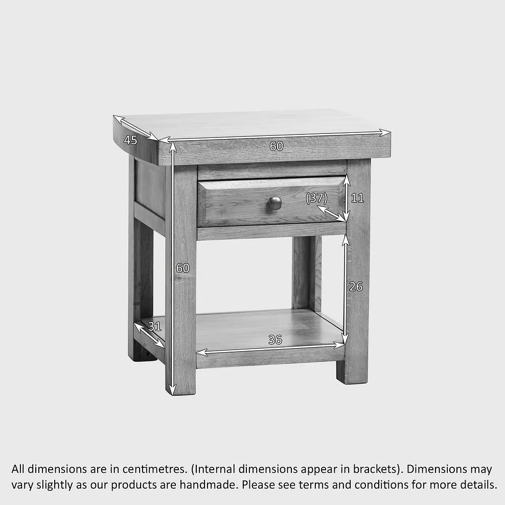 HERCULES Side Table Rustic Solid Oak - Image 8