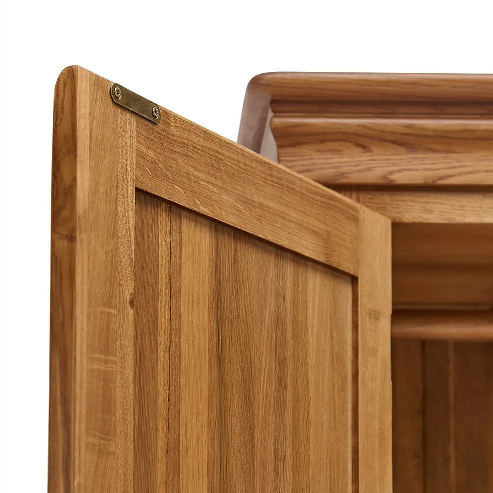 FRENCH FARMHOUSE Double Wardrobe Rustic Solid Oak - Image 8