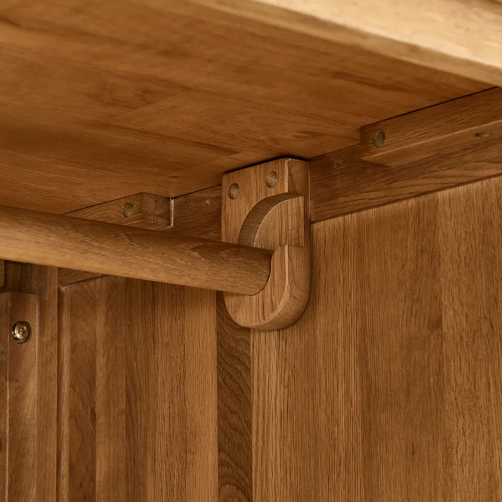 FRENCH FARMHOUSE Double Wardrobe Rustic Solid Oak - Image 7