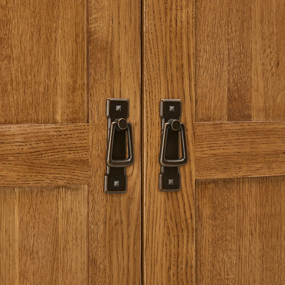 FRENCH FARMHOUSE Double Wardrobe Rustic Solid Oak - Image 6