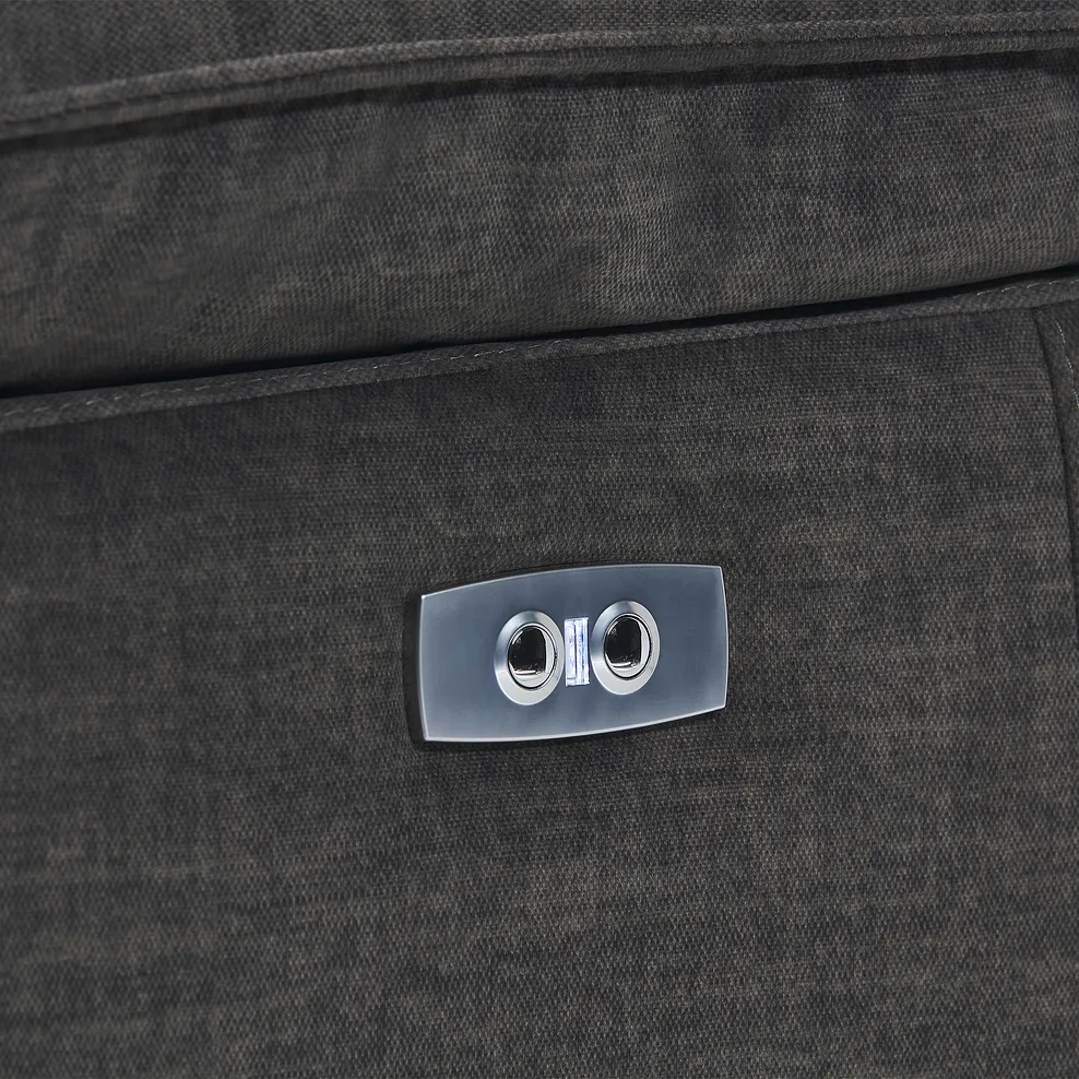 GOODWOOD Modular 3 Seat Corner Recliner Plush Charcoal Fabric - Image 8