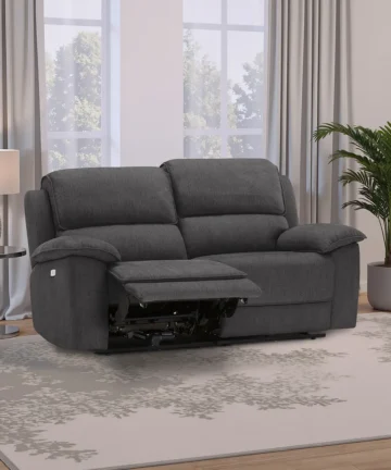 GOODWOOD Modular 2 Seat Recliner Plush Charcoal Fabric