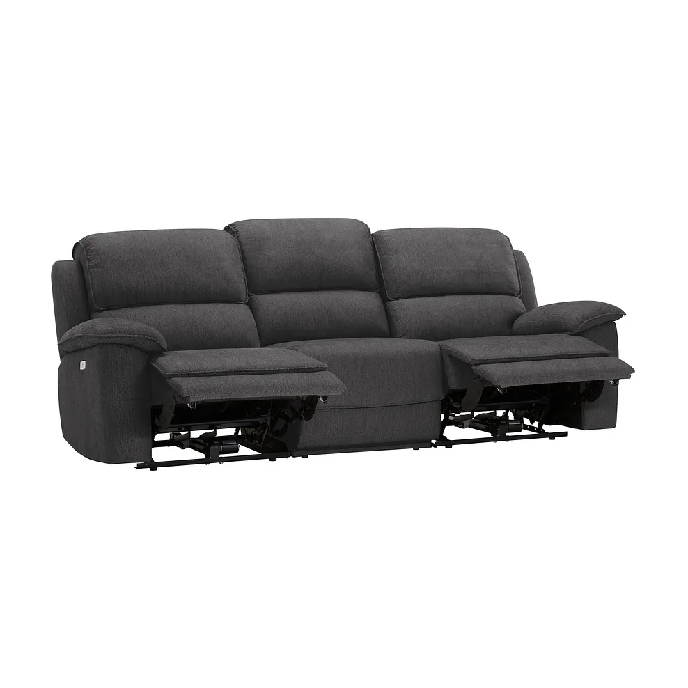 GOODWOOD Modular 3 Seat Recliner Plush Charcoal Fabric - Image 5