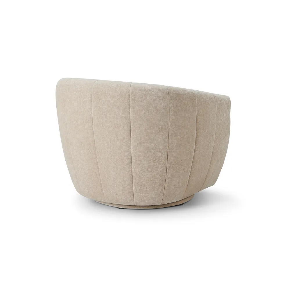 HALLE Accent Chair Chenille Linen Fabric - Image 6