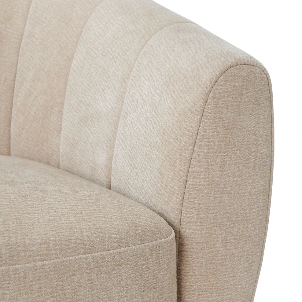 HALLE Accent Chair Chenille Linen Fabric - Image 8