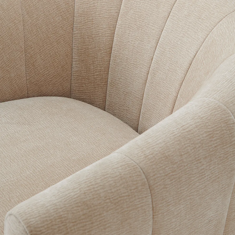 HALLE Accent Chair Chenille Linen Fabric - Image 10