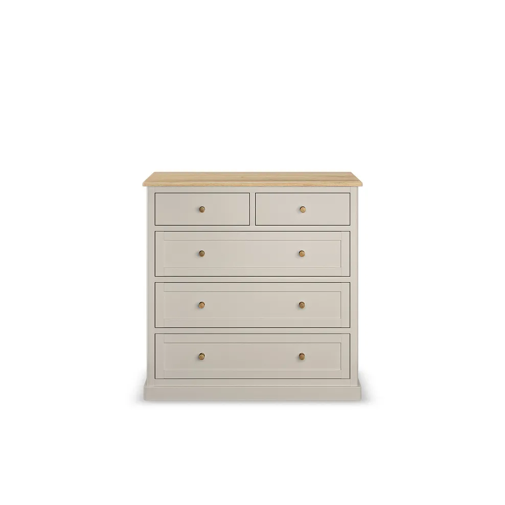 HENLEY 5 Drawer Chest Natural Solid Oak & Painted - Image 5