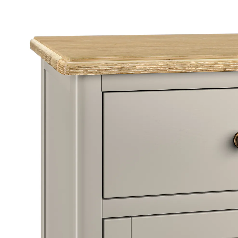 HENLEY 5 Drawer Chest Natural Solid Oak & Painted - Image 7