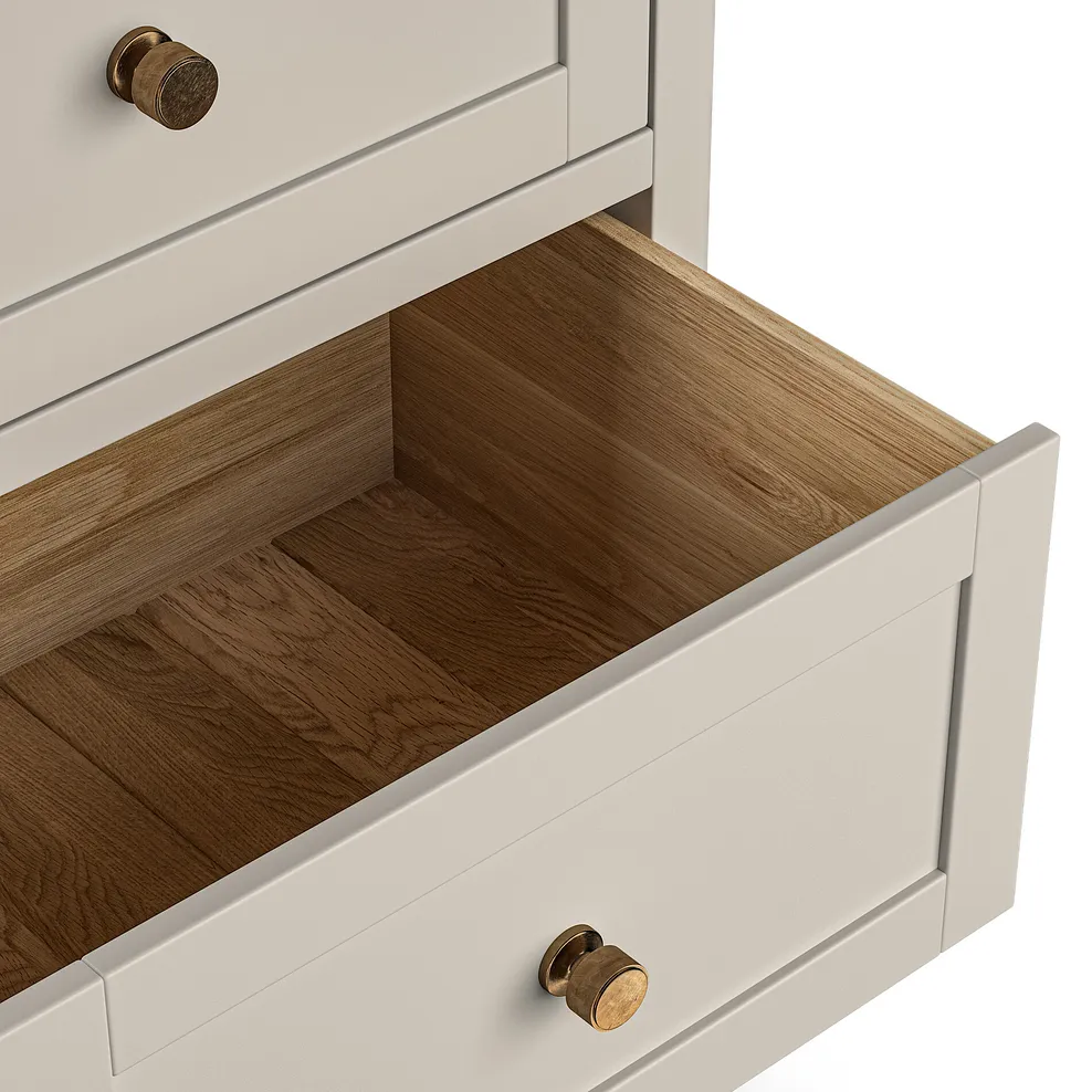 HENLEY 5 Drawer Tallboy Natural Solid Oak & Painted - Image 8