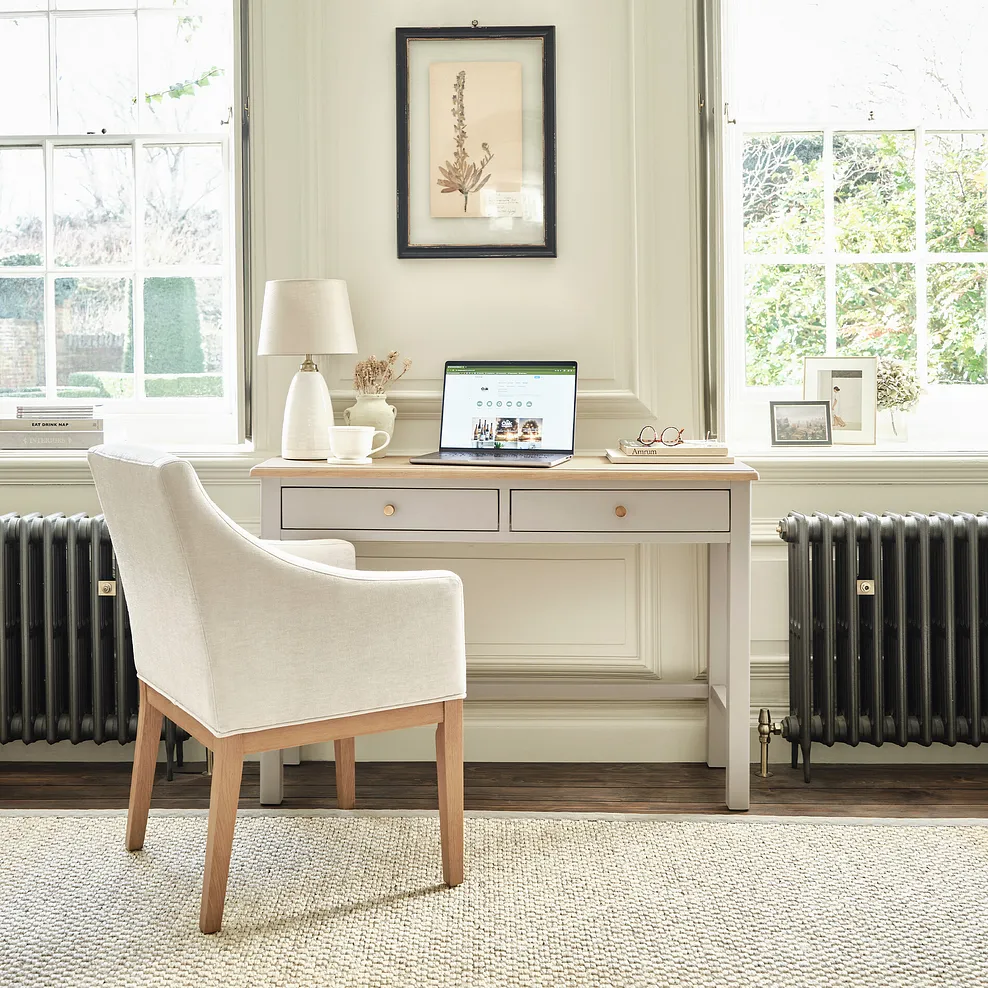 HENLEY Desk Natural Solid Oak & Painted - Image 3