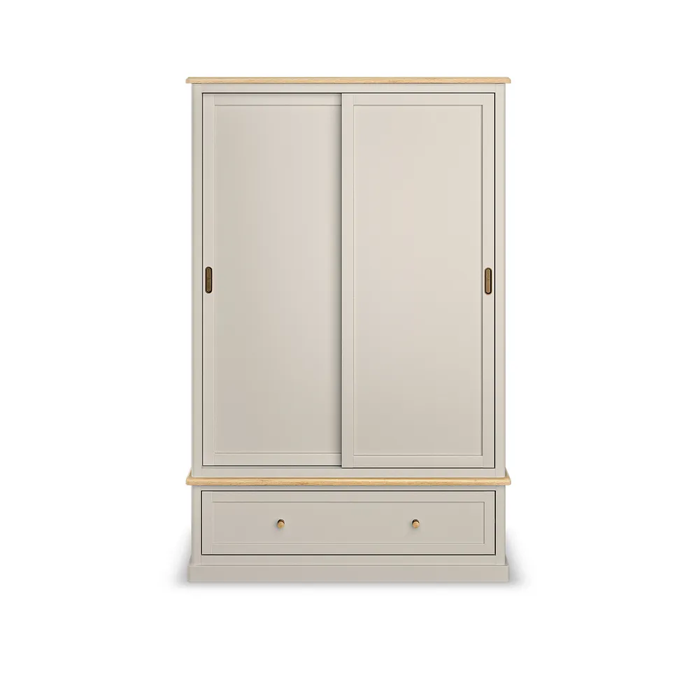 HENLEY Double Wardrobe Natural Solid Oak & Painted - Image 7
