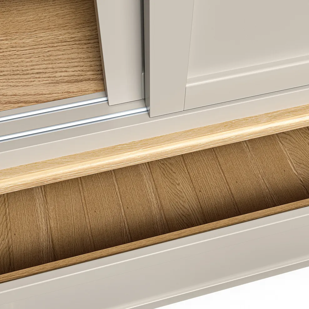 HENLEY Double Wardrobe Natural Solid Oak & Painted - Image 11