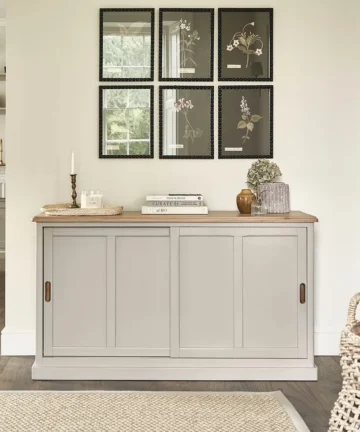 HENLEY Large Sideboard Natural Solid Oak & Painted