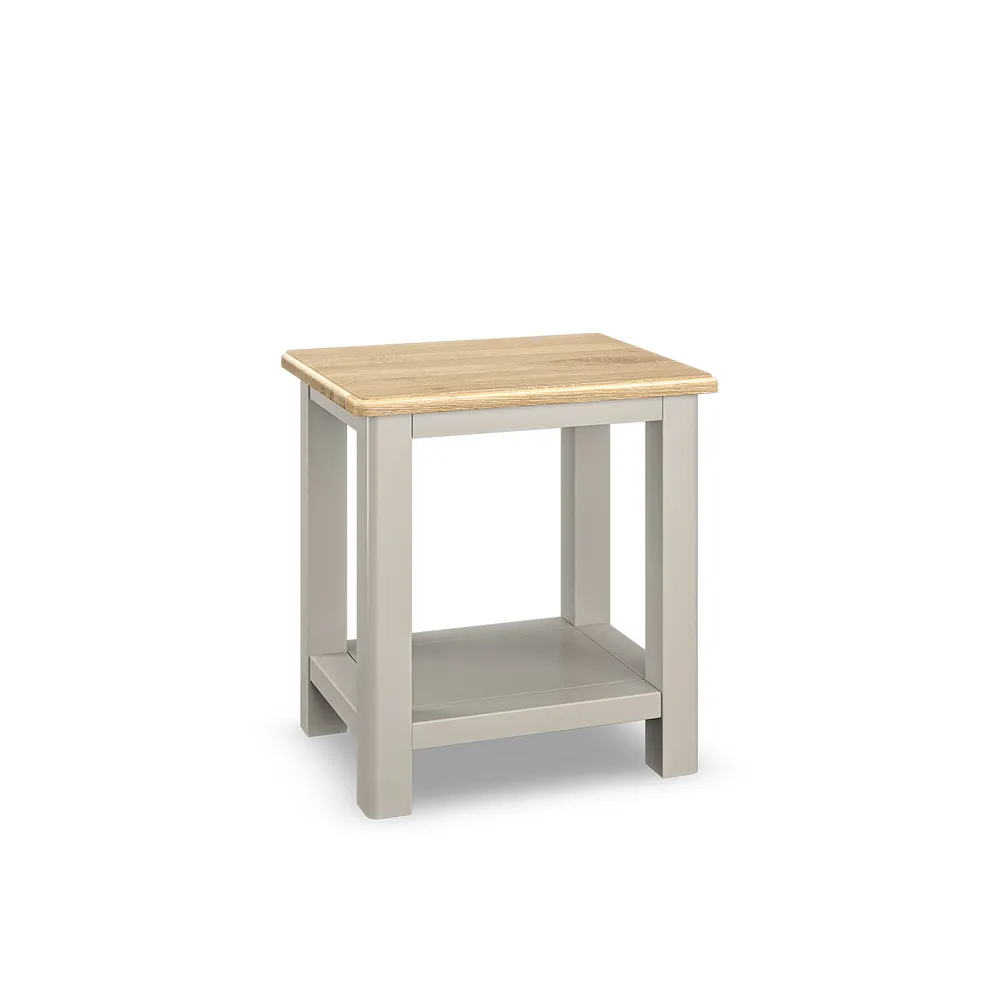 HENLEY Side Table Natural Solid Oak & Painted - Image 2