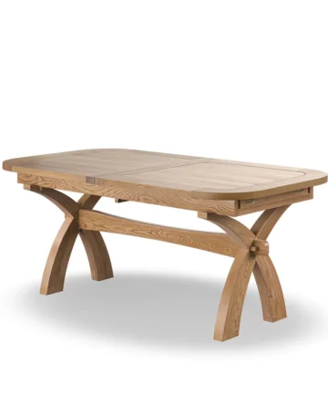 HERCULES 6ft Extending Dining Table with 8 Chairs Natural Solid Oak