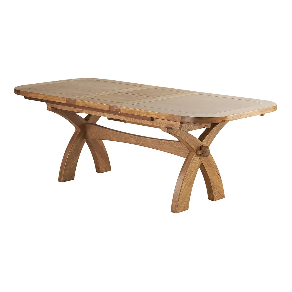 HERCULES 10-12 Seater Extendable Dining Table Natural Solid Oak