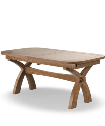 HERCULES 6ft Extending Dining Table with 10 Chairs Rustic Solid Oak