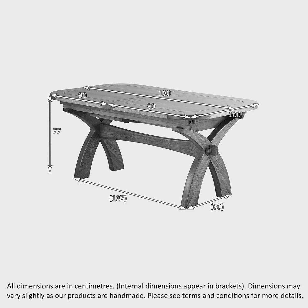 HERCULES 10-12 Seater Extendable Dining Table Rustic Solid Oak - Image 4