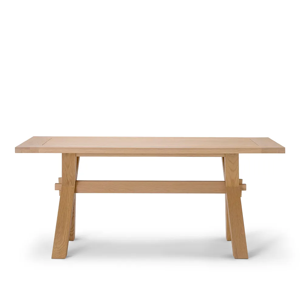 HIGHWORTH Dining Set with 6 Chairs Natural Oak - Image 5